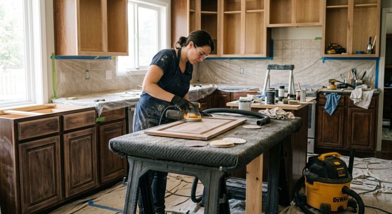 Cabinets Refinishing project example